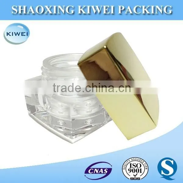 Gold Curve Lid 5 Ml Acrylic Clear Empty Container Cosmetic photo-2
