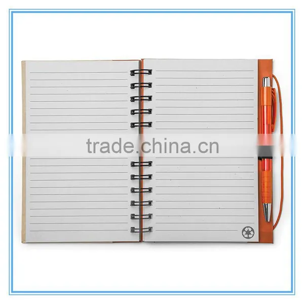 Wholesale Office and School Supplies Imprint Kraft Paper Cover Spiral Note Book With Pen photo-6