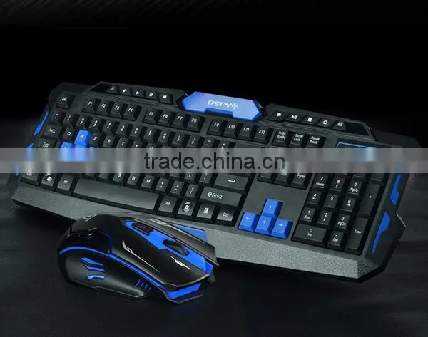 2.4G Wireless Ergonomic Usb Gaming Keyboard & 6 Buttons Optical Mouse Set photo-2