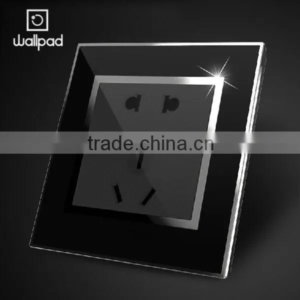 China Supplier OEM Wallpad Black Waterproof Acrylic Glass 110~250V Electrical 5 Pin Triple Austrilia Power Wall Socket 220V photo-2