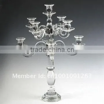 European Style Long-stemmed Crystal Glass Candle Holder photo-4