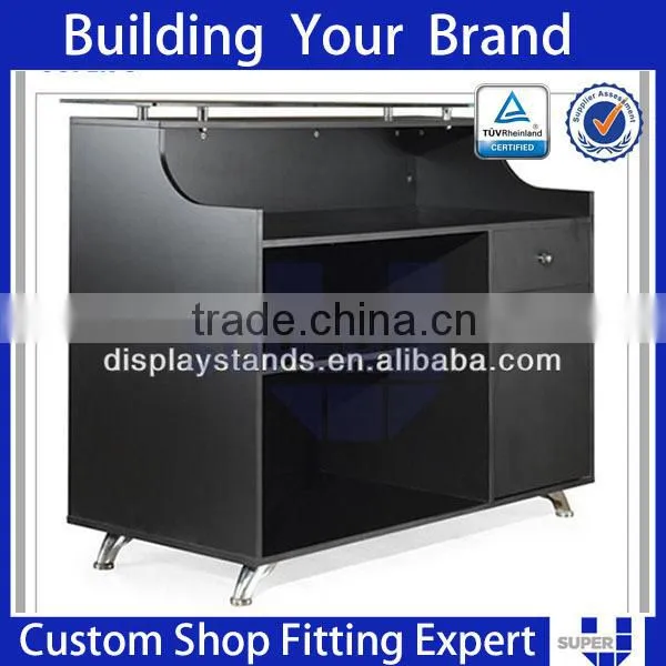 Mdf Counters Wheel Reception Counter Glass Table photo-3