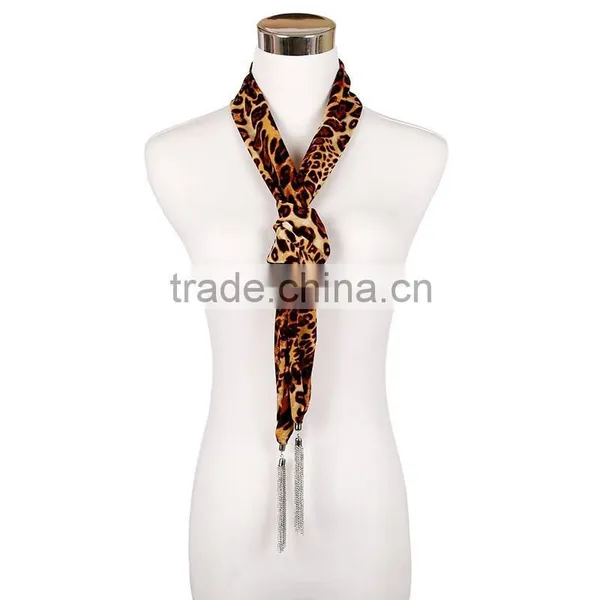 2015 New Design Chiffon Leopard Print Scarf,infinity Scarf photo-4