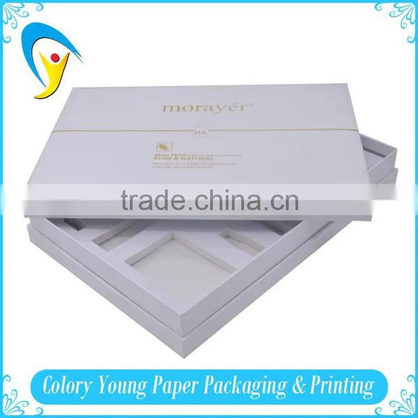 White Hot Stamping Cosmetic Gift Set Paper Packaging Box photo-2