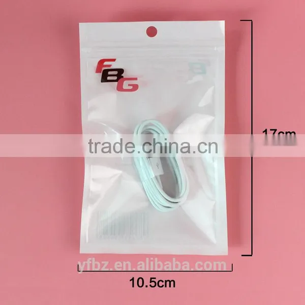 Compound Three Side Seal Phone Accessory Packing Bag for Data Line
