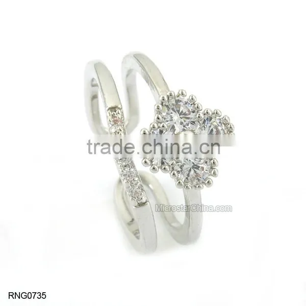 Five Anniversary Diamond Ring Antique Copper Split Rings For Women photo-5