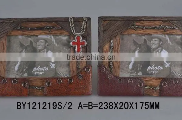 Cowboy Horseshoe Photo Frame Polyresin Home Decor photo-3
