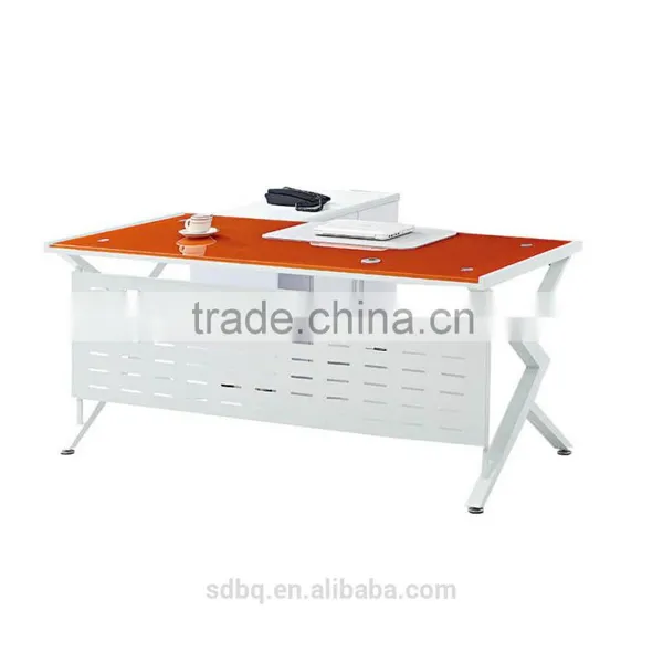 Factory Direct Hot Sale Modern Glass Top Office Table Photos Design PT-D0503 photo-2
