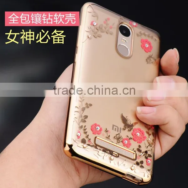 2016 Newest Mobile Phone Cover Case Electroplate Printig Flower Tpu for XiaoMi Note3 photo-4
