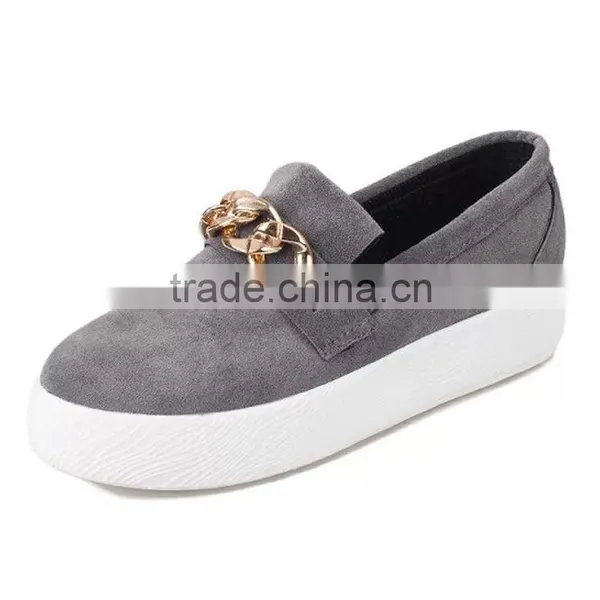 2015 New Women Casual Sneakers Platform Female Chain Flat Shoes Girls Lazy Sport Shoes Free Shipping photo-2