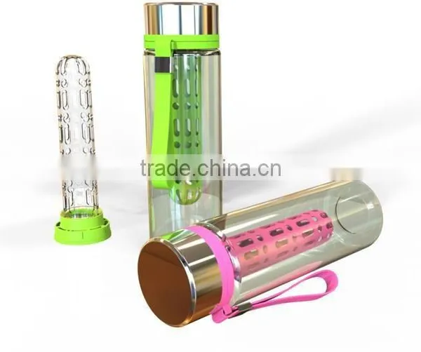 Plastic Water Bottle With Strainer/ Clear Plastic Water Bottles photo-3