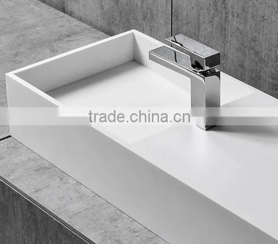 China Manufacture,wall Hung Wash Basin Solid Surface Wash Basin,Artificial Stone Washing Basin photo-6