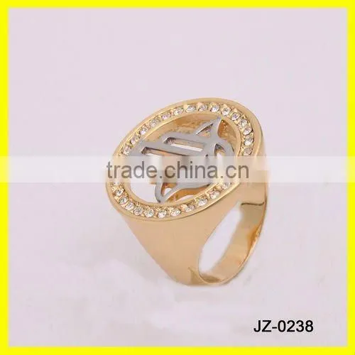 9ct Gold Hamsa Hand Turkish Man Ring