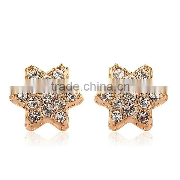Crystal Stud Earring With Star Pendant 20139