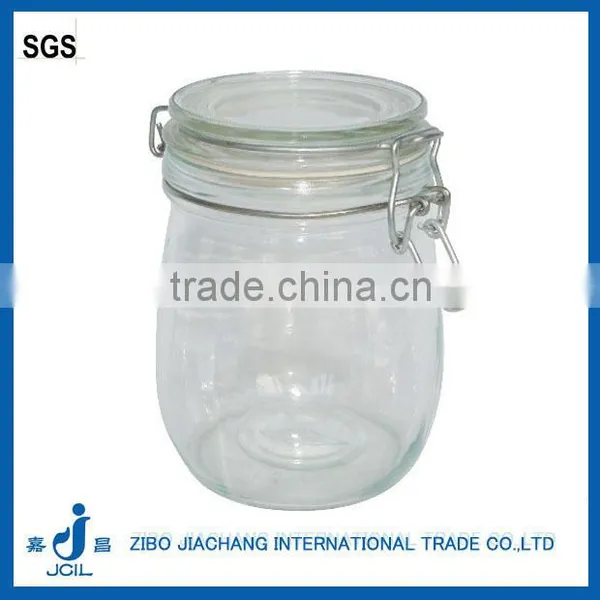 500ml Zibo Ball Shape Glass Bottles for Jam With Lids Ck06 photo-3