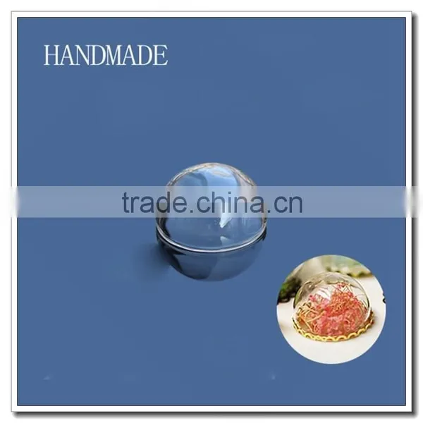 (25mm) Half Sphere Vials, Transparent 25mm Opening Semi-sphere Glass Cover, 25mm Diam Necklace Hanging Clear Glass Bubble Ball photo-6