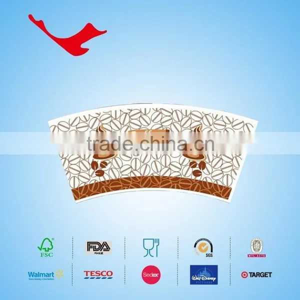 PE Coated Disposable Paper Cup Fan/sheet/piece for Coffee photo-5