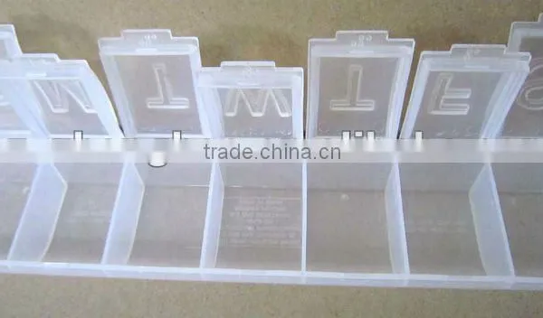 PP Shenzhen Maker Portable Clear Weekly Plastic Medicine Box with High Quality
