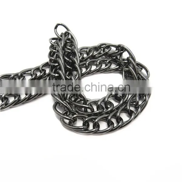 Manufacture Decorative Metal Black Double Link Chain photo-4