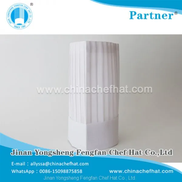 80g Special White Non Woven Flat Top Cook Cap Disposable Chef Hat photo-5