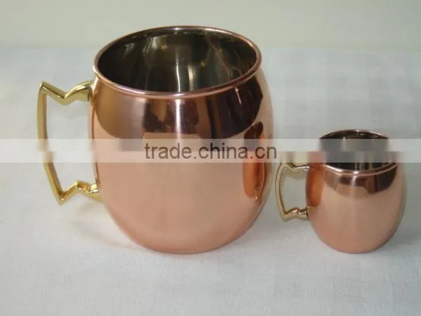 MINI SMALL MOSCOW MULE COPPER MUG PURE SOLID 100% COPPER NEW STLYE photo-3