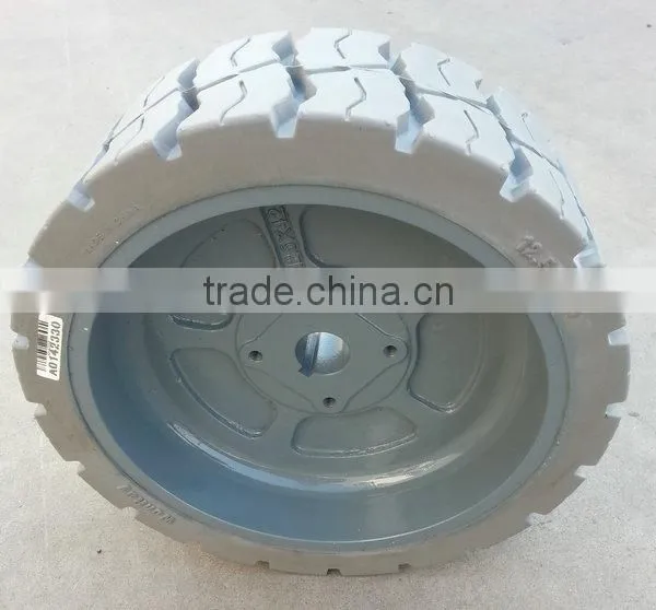 20 ft Electric Narrow Scissor Lift Tire 12.5x4.25 Solid Non-marking Tyre for Haulotte Optimum 6 photo-2