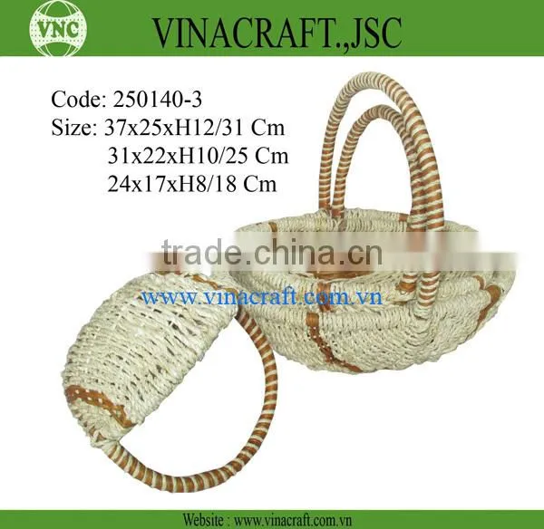 Corn Leaf Storage Basket Collection - Basket Set of 2 photo-6