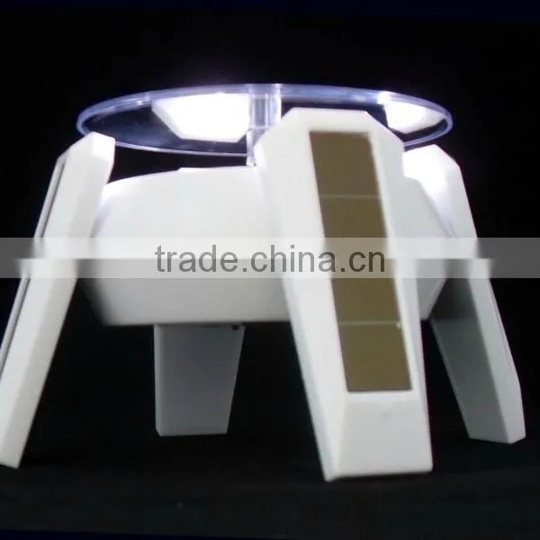 Solar Powered Rotary Display Turntable With LED Light Factory Cheap Price For Sale photo-2