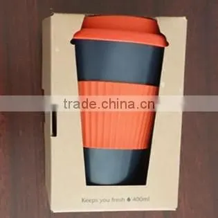 Best Selling Biodegradable Bamboo Fiber Coffee Cup With Sleeve and Lid photo-2