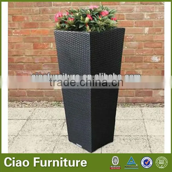 100% Handmade Rattan Furniture Used Garden Flower Pot photo-4