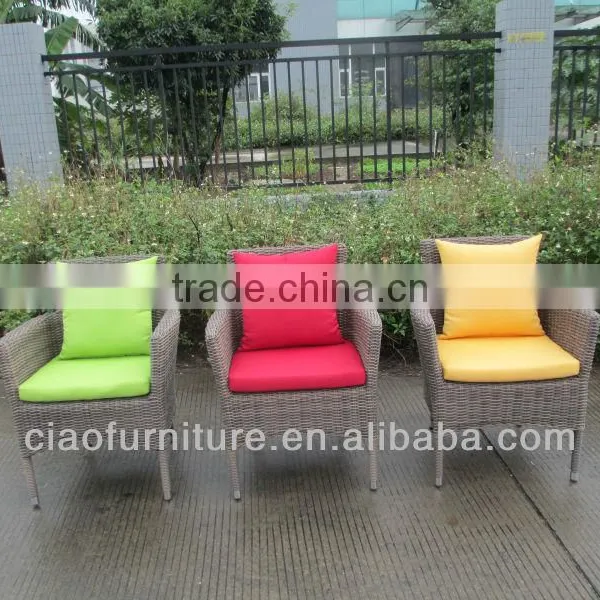 Garden Furniture Half Round Wicker Dining Chairs photo-2