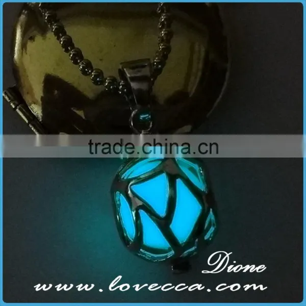 Glowing in Dark Brass Necklace Pendant Personalized Jewelry Glowing Pendant photo-5