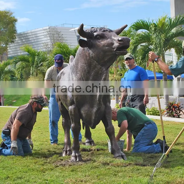 Animal Metal Bronze Garden Lost Casting Wax Bull Statues for Sale photo-3