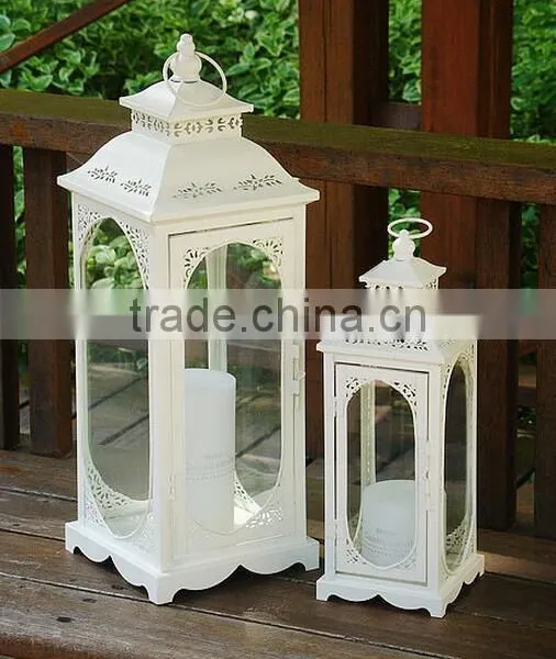 New 2017 White Vintage Style Moroccan Lantern Candle Holders photo-4