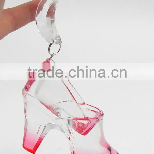 Acrylic Transparency and Red Crystal Shoe Deoration for Valentine's Day photo-5