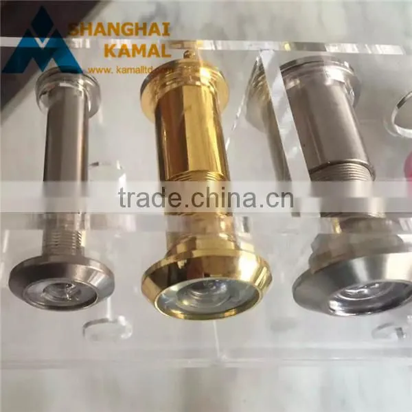 180 WIDE ANGLE D PEEPHOLE SPYHOLE CHROME BRASS 35-55MM DOORS photo-2