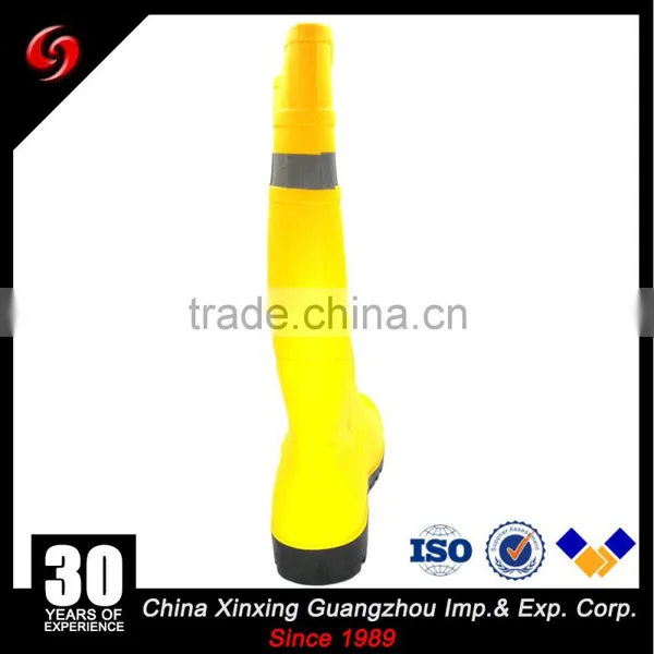 CE EN 20345 Yellow Black Pvc Safety Boot With Steel Toe Midsole Steel Boots Men Sale photo-5