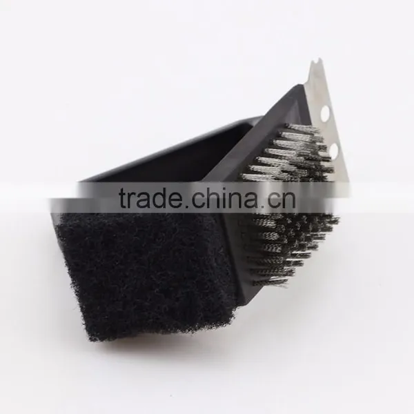 Not Coated Mini BBQ Grill Brush With Scraper photo-2