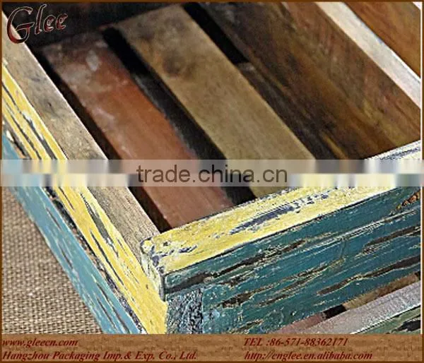 Colored Milk Wooden Crate Multi Color 12in x 17in photo-2