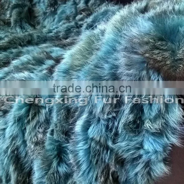 CX-D-87 100% New Zealand Real Fox Fur Handmade House Carpets and Rugs photo-3