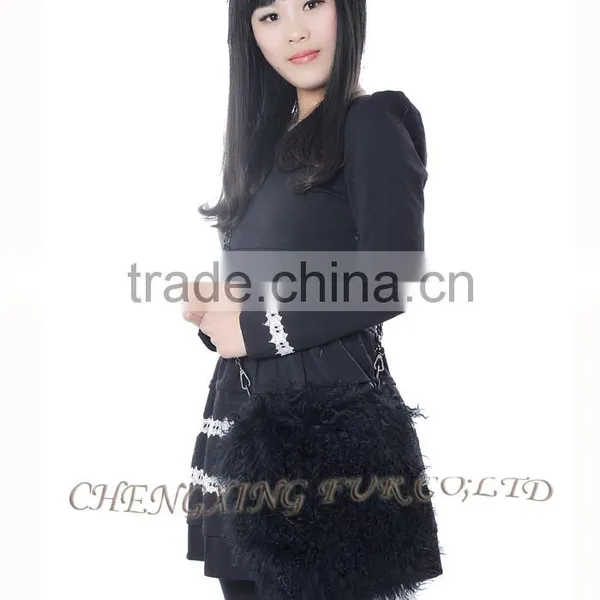 CX-H-09 Genuine Mongolian Lamb Fur Fashion Handbags Bags Handbags Fashion photo-4