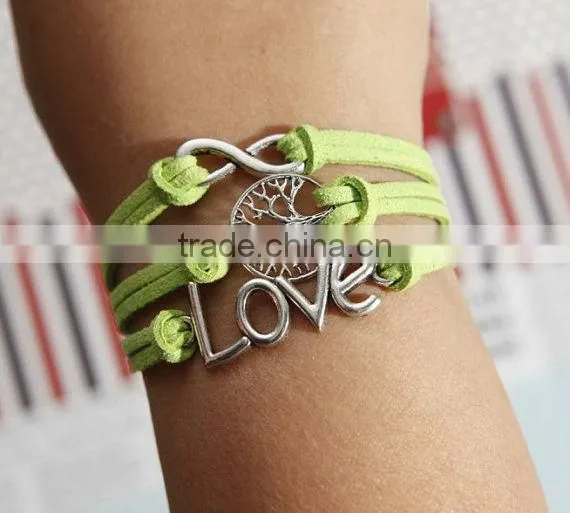 New Design Hot High Grade Jewelry Letters Leather Bracelet for Women photo-5