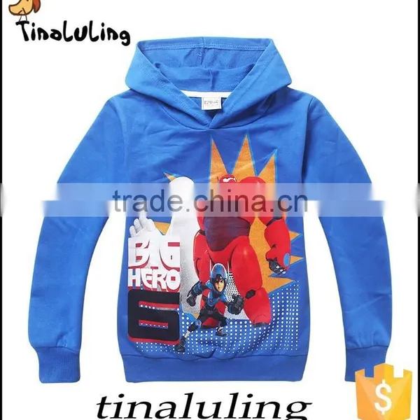 2015 FASHION CHILDREN WHOLESALE BAYMAX CARTOON JACKETS KIDS PLAIN HOODIES photo-3