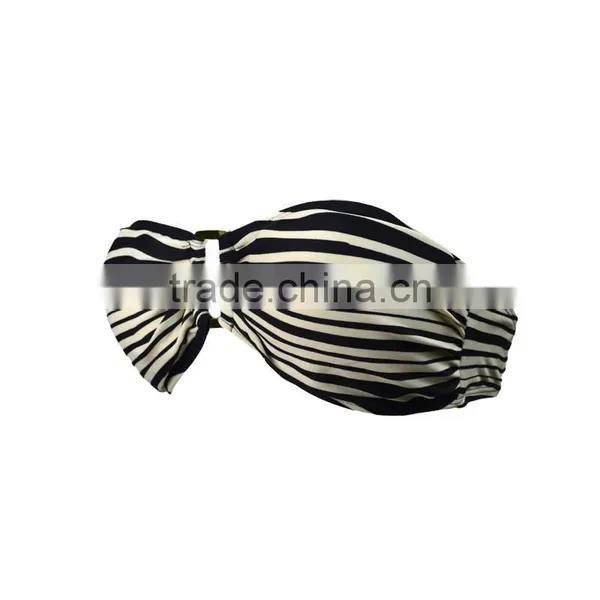 Cheap Stripe Printing Sexy Women Metallic Bikini Swimwear Wholesale photo-4
