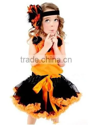 Halloween Girls Costume Pettiskirt Set With Tank Top