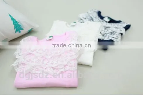 Lace Decorated Sweater for Girls Round-neck Kids Sweater Wool Design Sweater for Child Girls photo-3