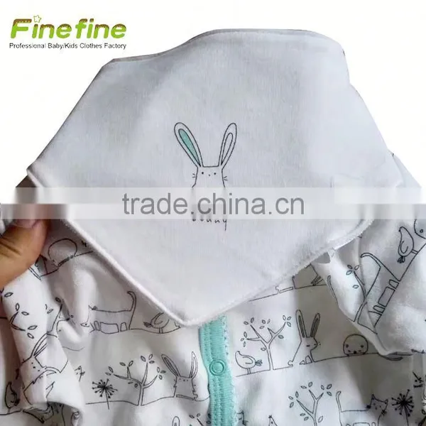 Cotton Fabric Organic Plain Baby Romper photo-2