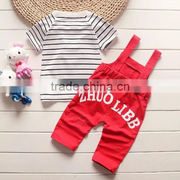 2016 New Design Cute Cartoon Bear Pattern Cotton Long Sleeve T-shirt High Qulaity Jeans Baby Boy Clothes 1st Birthday Outfits photo-4
