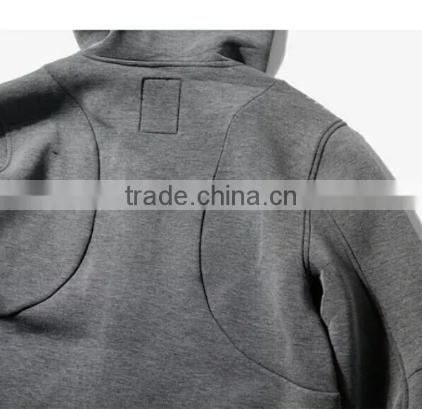 Newest Custom Mens Hoodie Factory Navy Blue Hoodie With Front Big Pocket photo-2