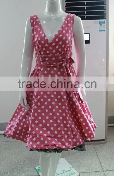Walson Rockabilly Tea Shirt Dress Polka Dot 50s Retro Plus photo-2
